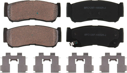 Motex Rear Brake Pads BFC1297 Compatible with 2007-2009 Hyundai Santa Fe