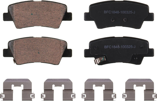 Motex Rear Brake Pads BFC1848 Compatible with 2016-2018 Hyundai Tucson, 2016-2018 2020-2022 Kia Sportage 2.4L
