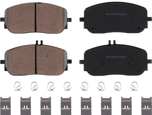 Motex Front Brake Pads BFC2209 Compatible with 2020-2025 Mercedes-Benz GLB250, 2020-2025 CLA250, 2021-2025 GLA250, 2022-2025 EQB 300, 2022-2025 EQB 350, 2019-2024 G550, 2020-2023 GLE350
