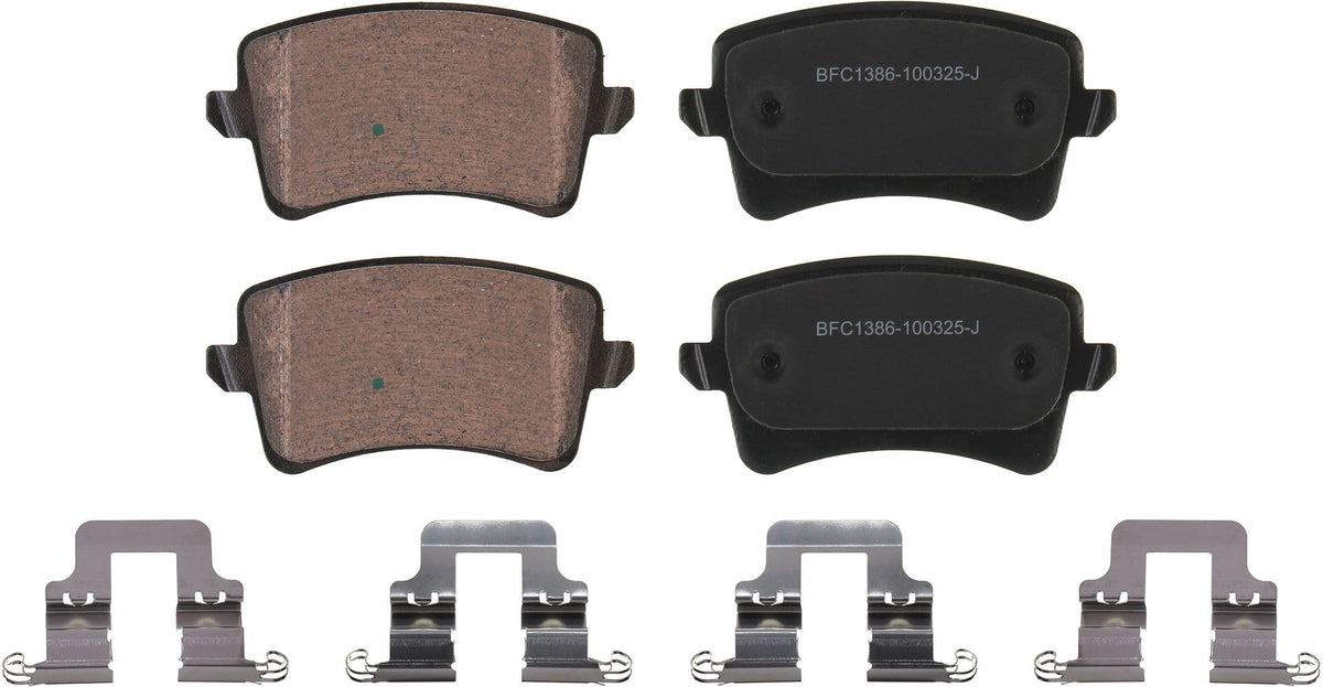 Motex Rear Brake Pads BFC1386 Compatible with 2009-2017 Audi Q5, 2008-2017 A5 Quattro, 2008-2017 S5, 2010-2017 S4, 2014-2017 SQ5, 2009-2016 A4, 2009-2016 A4 Quattro, 2013-2016 Allroad, 2010-2014 A5