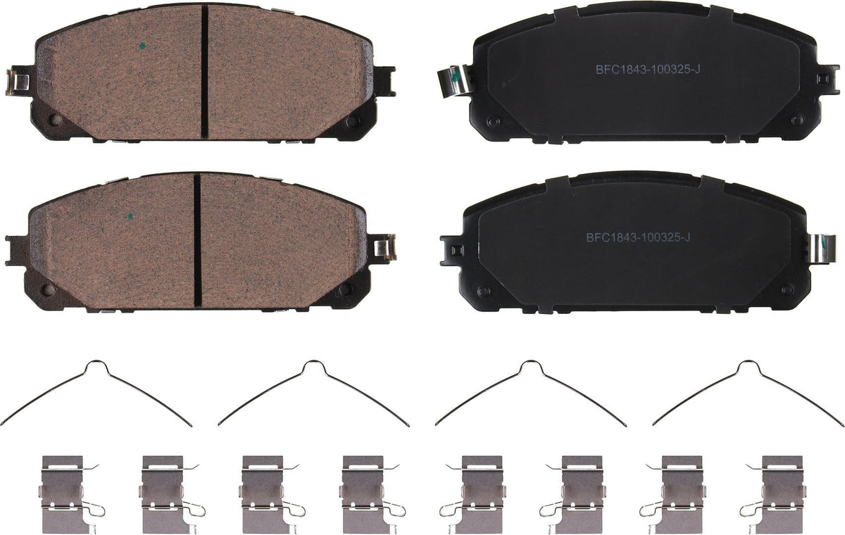 Motex Front Brake Pads BFC1843 Compatible with 2014-2018 2020-2023 Jeep Cherokee (HD Brakes)