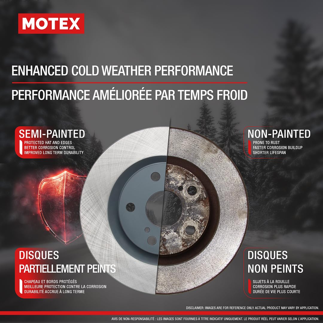 MOTEX Front Disc Brake Kit with Ceramic Pads for 2003-2011 Honda Civic (with 262mm Rotor)