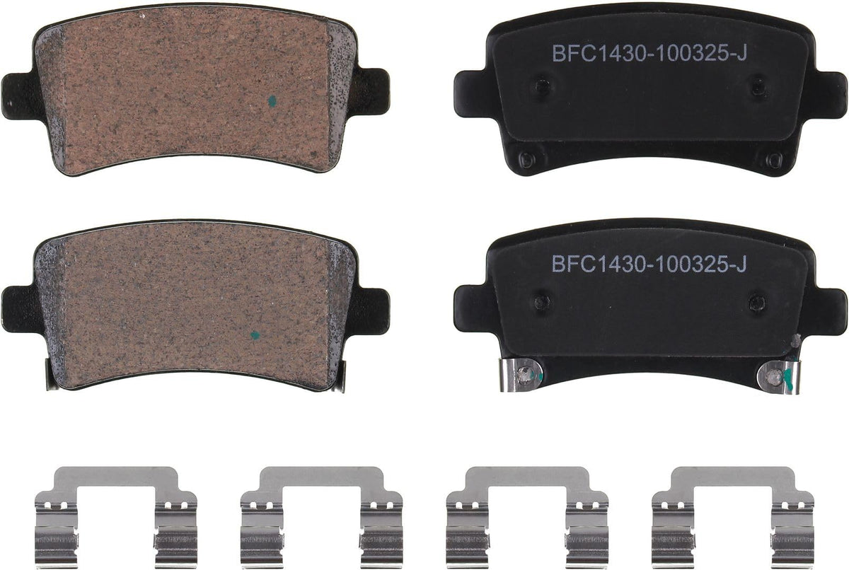 Motex Rear Brake Pads BFC1430 Compatible with 2014-2020 Chevrolet Impala, 2013-2017 Malibu, 2016 Malibu Limited, 2011-2017 Buick Regal, 2010-2016 LaCrosse, 2010 Allure, 2010-2011 Saab 9-5