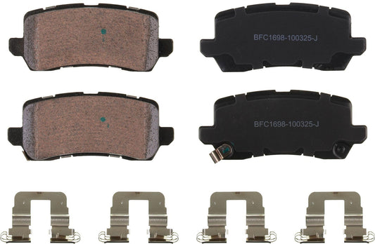 Motex Rear Brake Pads BFC1698 Compatible with 2014-2020 Acura RLX, 2015-2020 TLX