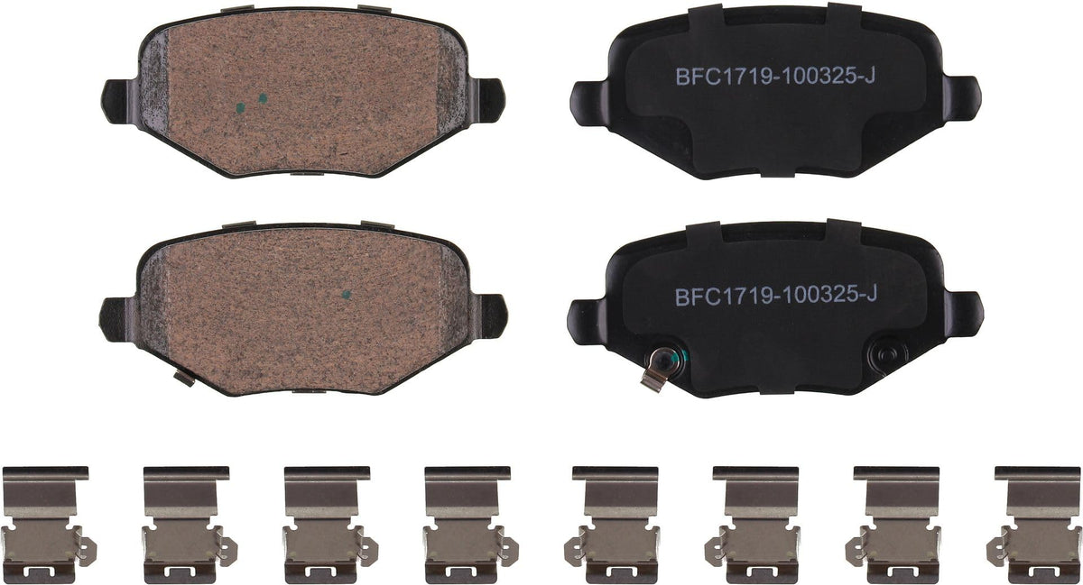 Motex Rear Brake Pads BFC1719 Compatible with 2012-2015 Ram C/V code BR1/BRE, 2012-2016 Dodge Grand Caravan code BR1/BRE, 2013-2014 Volkswagen Routan
