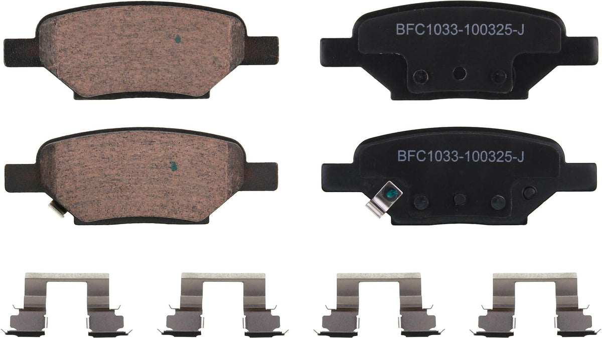 Motex Rear Brake Pads BFC1033 Compatible with 2008-2010 Chevrolet HHR SS, 2005-2008 Cobalt, 2007-2009 Pontiac G5 GT, 2005-2006 Pursuit, 2004-2007 Saturn Ion