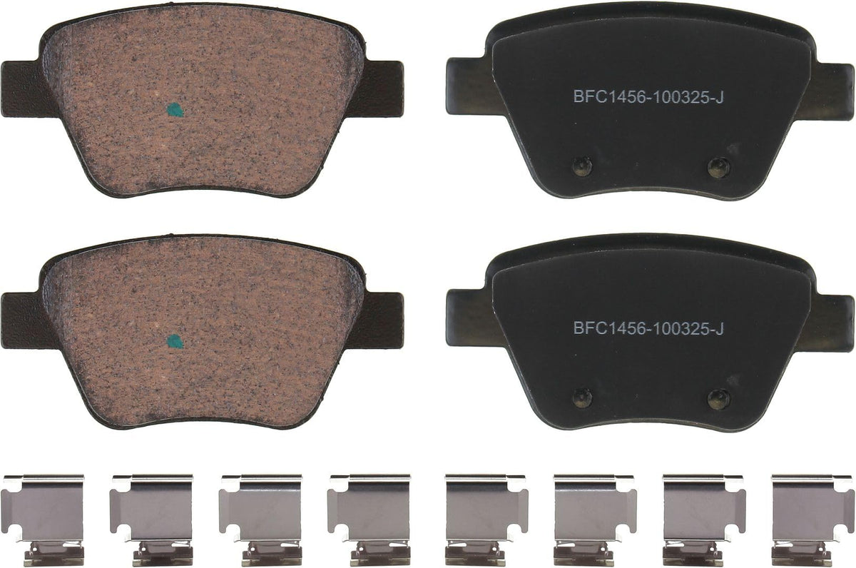 Motex Rear Brake Pads BFC1456 Compatible with 2014-2016 Volkswagen Eos, 2016 Caddy, 2014-2015 Passat, 2014 GTI, 2014 Jetta, 2013 Beetle