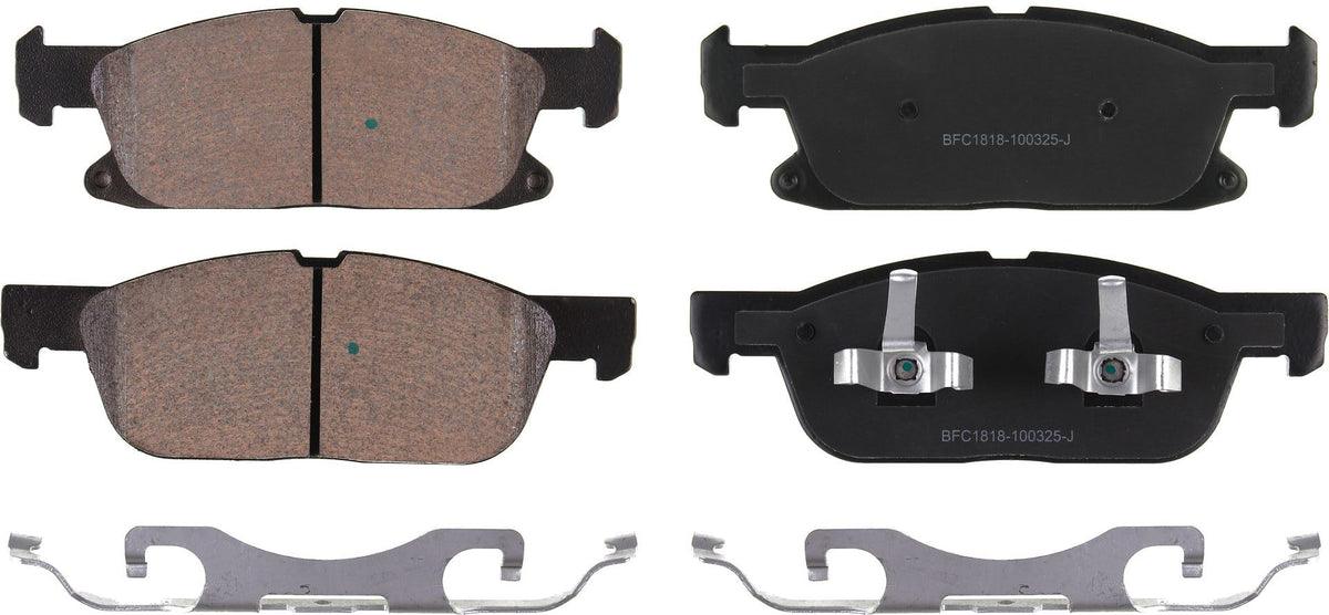 Motex Front Brake Pads BFC1818 Compatible with 2015-2021 Ford Edge, 2017-2019 Fusion, 2019-2022 Lincoln Nautilus FWD, 2016-2021 MKX, 2017-2020 MKZ 3.0L, 2017-2020 Continental