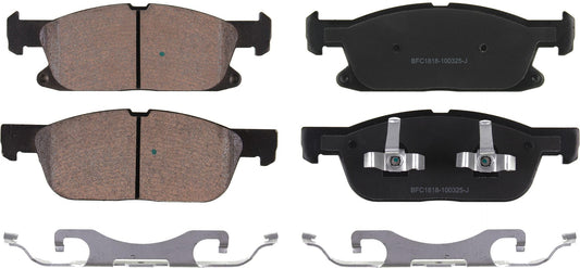 Motex Front Brake Pads BFC1818 Compatible with 2015-2021 Ford Edge, 2017-2019 Fusion, 2019-2022 Lincoln Nautilus FWD, 2016-2021 MKX, 2017-2020 MKZ 3.0L, 2017-2020 Continental