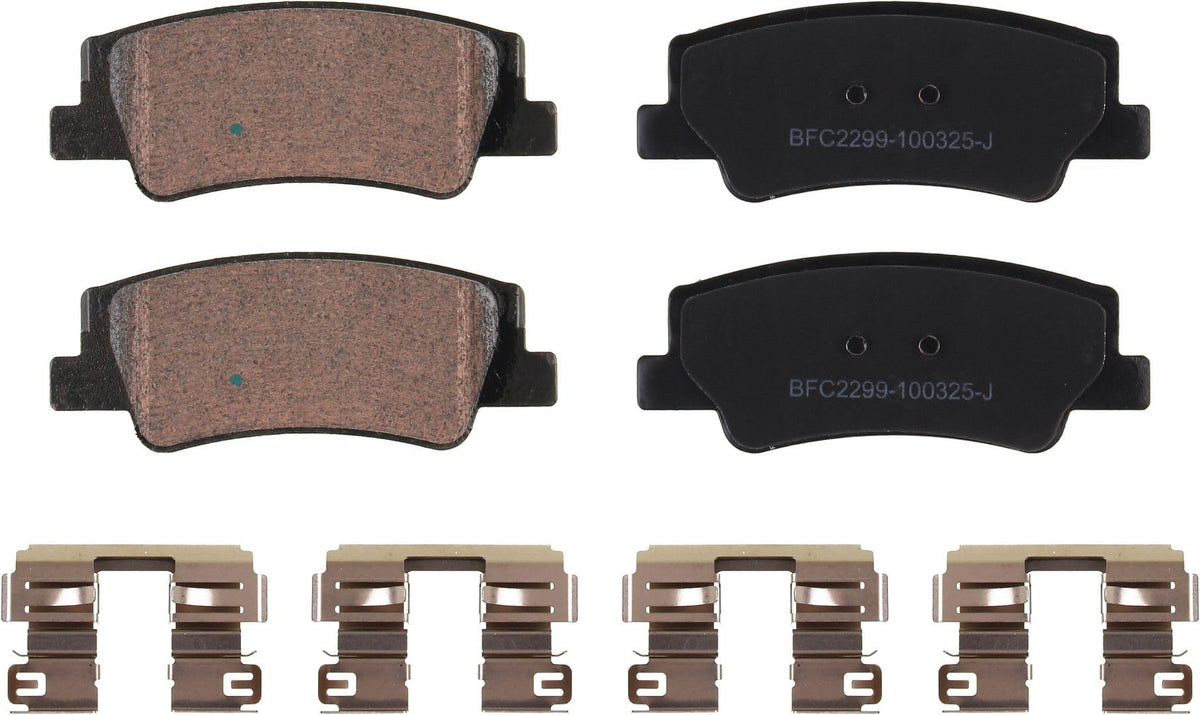 Motex Rear Brake Pads BFC2299 Compatible with 2020-2025 Hyundai Sonata, 2022-2025 Tucson, 2021-2024 Kia K5, 2023-2024 Sportage