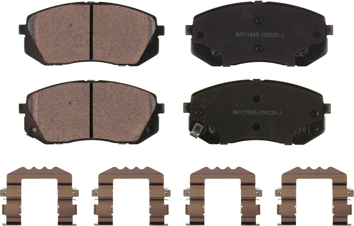 Motex Front Brake Pads BFC1855 Compatible with 2018-2021 Hyundai Kona AWD, 2016-2019 Sonata, 2021-2023 Kia Seltos AWD, 2016-2018 2020 Optima 2.0L, 2015-2019 Soul EV