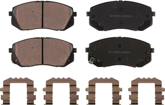 Motex Front Brake Pads BFC1855 Compatible with 2018-2021 Hyundai Kona AWD, 2016-2019 Sonata, 2021-2023 Kia Seltos AWD, 2016-2018 2020 Optima 2.0L, 2015-2019 Soul EV