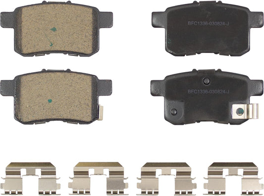 MOTEX Rear Brake Pads BFC1336 Compatible with 2008-2013 Honda Accord (2008-2010 EX/EX-L/LX/LX-P/LX-S; 2011-2012 LX/LX-P/LX-S/SE)