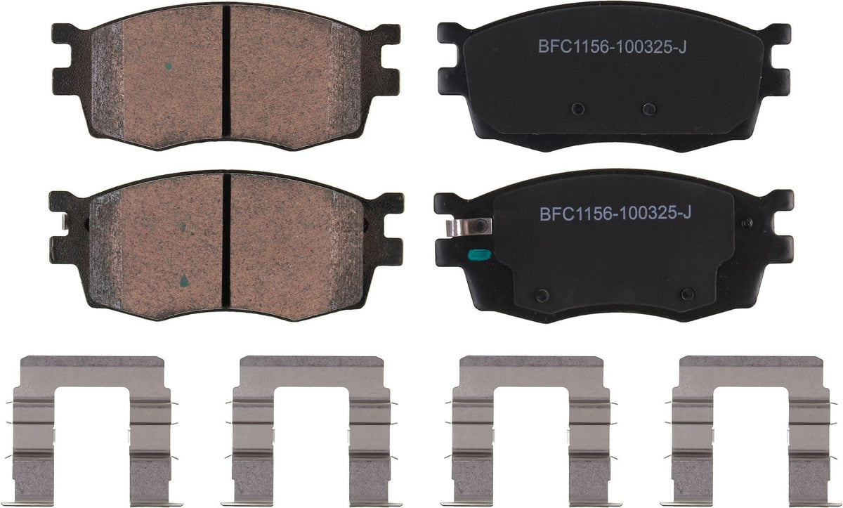 Motex Front Brake Pads BFC1156 Compatible with 2006-2011 Hyundai Accent, 2006-2011 Kia Rio 1.6L